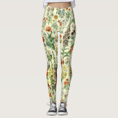 Alte botanische Illustration Leggings (Vorderseite)