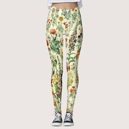 Alte botanische Illustration Leggings (Vorderseite)