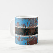Alte Botswana-Grunge Hintergrund flagabstrakt, alt Kaffeetasse (Vorderseite Links)