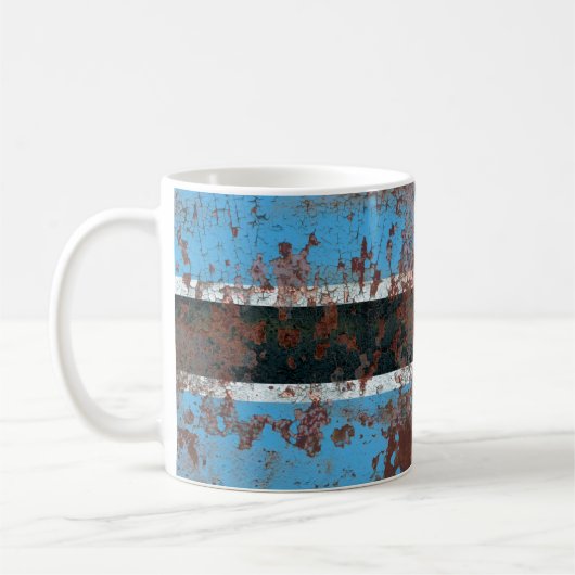 Alte Botswana-Grunge Hintergrund flagabstrakt, alt Kaffeetasse (Links)
