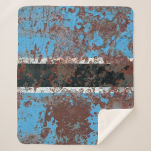 Alte Botswana-Grunge Hintergrund flagabstrakt, alt Sherpadecke