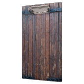 Alte braune Holztüren mit schwarzem Eisen unterstü Klemmbrett (Links)