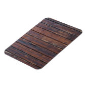 Alte braune Holztüren mit schwarzem Eisen unterstü Magnet (Linke Seite)