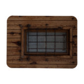 Alte braune Knotty Holztür Magnet (Horizontal)