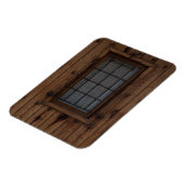 Alte braune Knotty Holztür Magnet (Linke Seite)