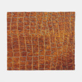 Alte braune Tierledertextur Fleecedecke (Vorderseite (Horizontal))