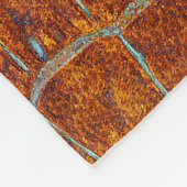 Alte braune Tierledertextur Fleecedecke (Ecke)
