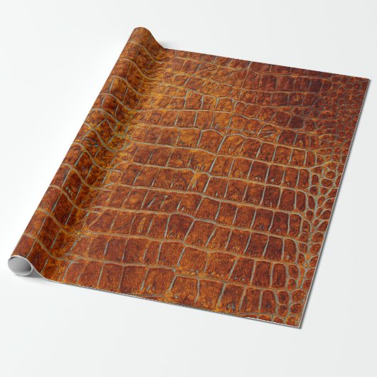 Alte braune Tierledertextur Geschenkpapier (Ungerollt)