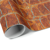 Alte braune Tierledertextur Geschenkpapier (Rolleneckpunkt)
