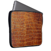 Alte braune Tierledertextur Laptopschutzhülle (Vorne Rechts)