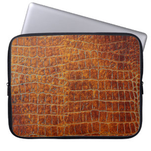 Alte braune Tierledertextur Laptopschutzhülle