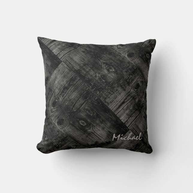 Alte Bretter, altes Holz, altes Holz Kissen (Vorderseite)