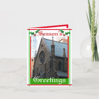 Alte Brick Church Card Feiertagskarte