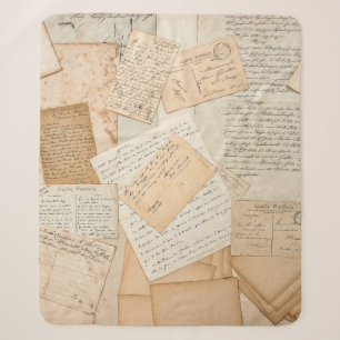 Alte Briefe, Handschriften, alte Postkarten, e Sherpadecke