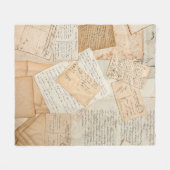 Alte Briefe, Handschriften, Vintage Postkarten, e Fleecedecke (Vorderseite (Horizontal))