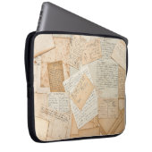 Alte Briefe, Handschriften, Vintage Postkarten, e Laptopschutzhülle (Vorne Rechts)