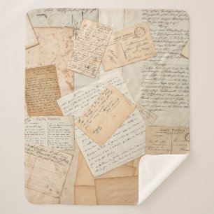 Alte Briefe, Handschriften, Vintage Postkarten, e Sherpadecke