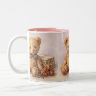 Alte Briefe, Vintage, von Natasha Us Zweifarbige Tasse