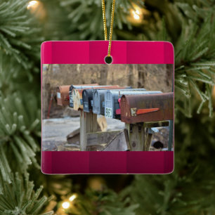 Alte Briefkästen Foto Keramikornament