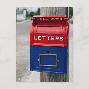 Alte Briefkasten Postkarte