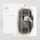 Alte Briefkiste Postkarte (Vorne/Hinten)