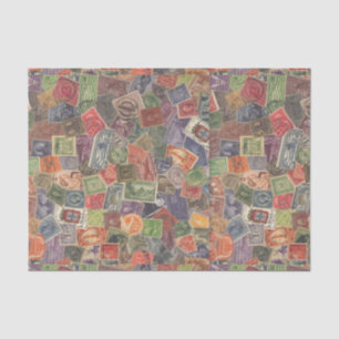 Alte Briefmarke Grafik Seidenpapier