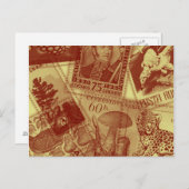 Alte Briefmarke Postkarte (Vorne/Hinten)