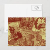 Alte Briefmarken Postkarte (Vorne/Hinten)