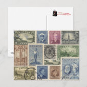 Alte Briefmarken - Postkarte (Vorne/Hinten)