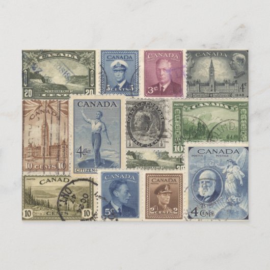 Alte Briefmarken - Postkarte (Vorderseite)