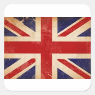 Alte britische Flaggenmarke Quadratischer Aufkleber