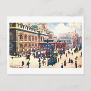 Alte Broad Street Station in London Postkarte