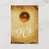 ALTE BROWN PARCHIERUNG, GEM STONE, MONOGRAM VISITENKARTE (Rückseite)