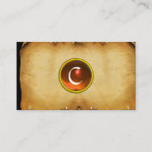 ALTE BROWN PARKPLATTE, GEM STONE, MONOGRAMM Orange Visitenkarte (Rückseite)