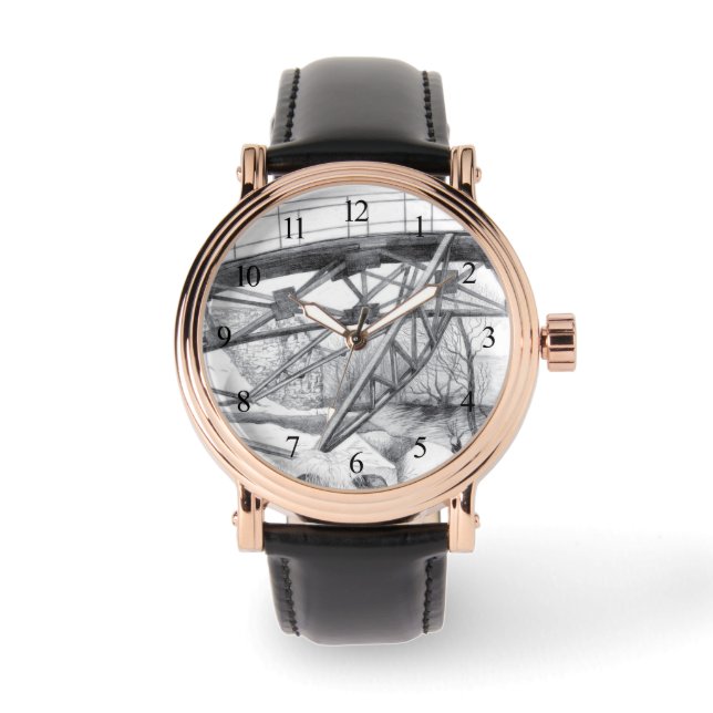 Alte Brücke Armbanduhr (Vorderseite)