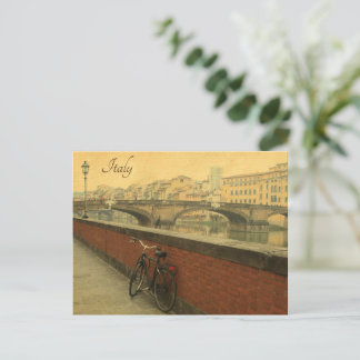 Alte Brücke in Florenz Italien Vintages Foto Postkarte