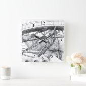 Alte Brücke Quadratische Wanduhr (Zuhause)