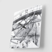 Alte Brücke Quadratische Wanduhr (Winkel)