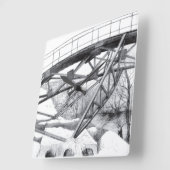 Alte Brücke Quadratische Wanduhr (Winkel)