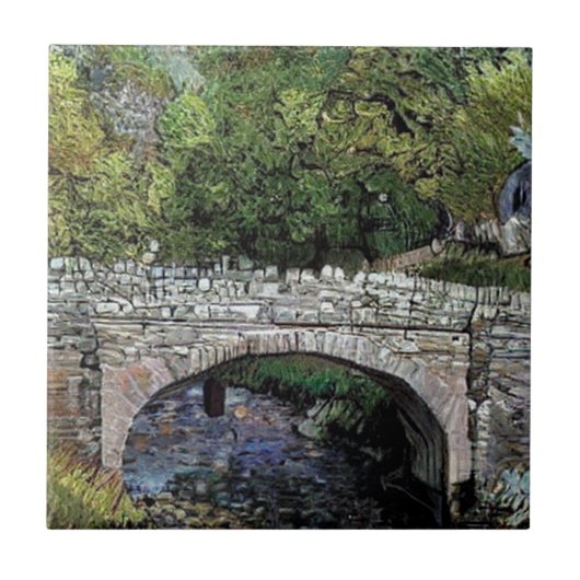 ALTE BRÜCKE ÜBER FLUSS FLIESE (Vorderseite)