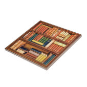 Alte Buch-antike Bibliotheks-Bücherregal-Fliese Fliese (Seite)