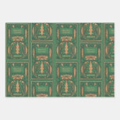 Alte Buchabdeckungen (Beige & Grün) Geschenkpapier Set (Vorderseite 3)