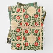 Alte Buchabdeckungen (Beige & Grün) Geschenkpapier Set (Beispiel)