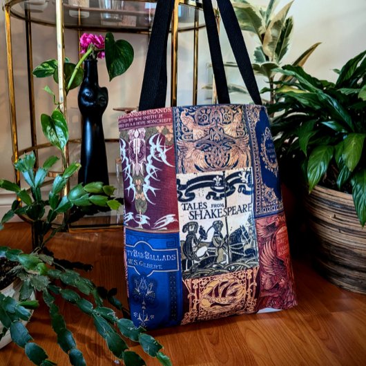 Alte Buchabdeckungen (Blau & Burgund) Tasche