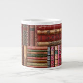 Alte Buchbibliothek Jumbo-Tasse (Vorderseite)