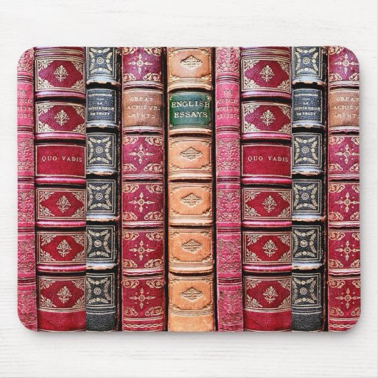 Alte Buchbibliothek Mousepad (Vorne)