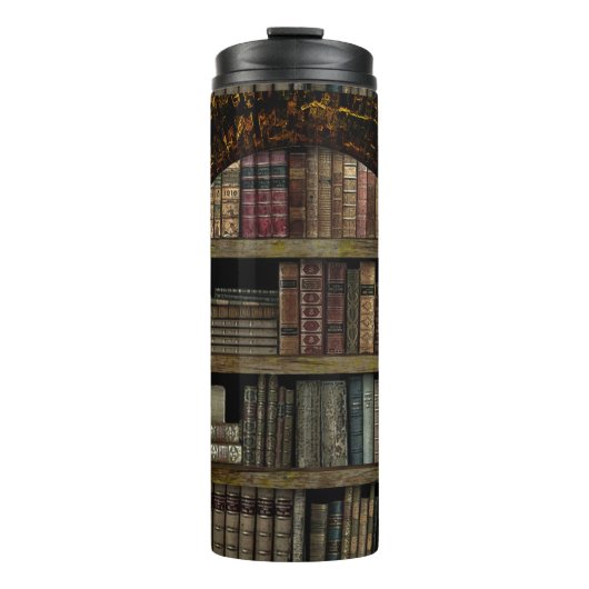 Alte Buchbibliothek Thermosbecher (Vorderseite)