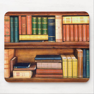 Alte Bücher Antike Bibliothek Bücherregal Mauspad