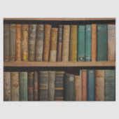 Alte Bücher auf der Decoupage der Regale Seidenpapier (Vorderseite)