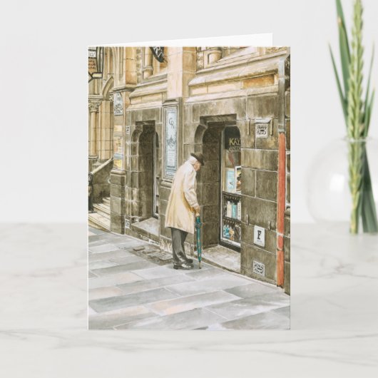 'Alte Bücher' - Dankeschön-Karte Dankeskarte (Vorderseite)
